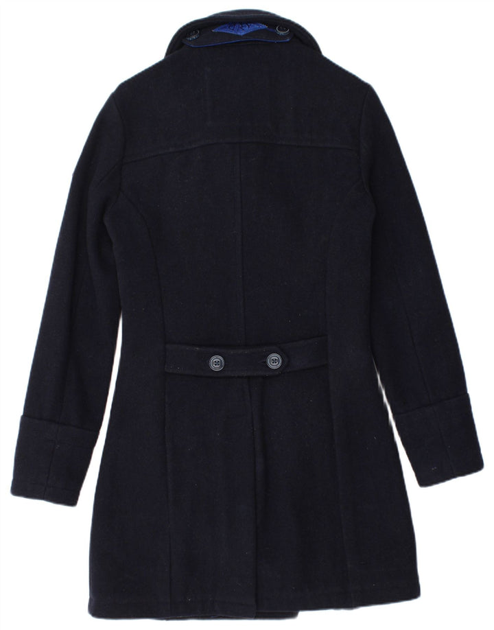 Cappotto doppiopetto da donna Superdry UK 6 XS lana blu navy
