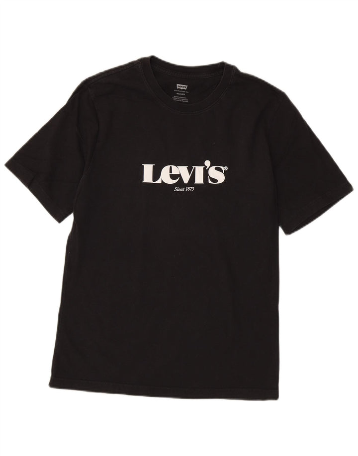 T-shirt grafica da uomo con vestibilità rilassata Levi's XS nera