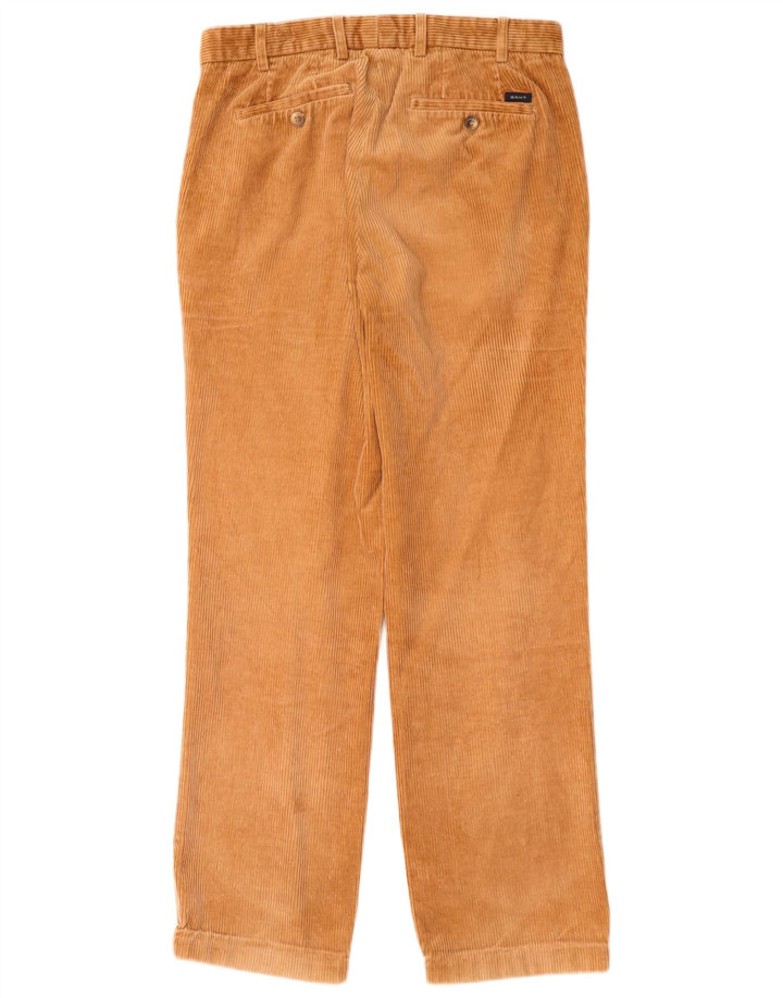 Gant Pantaloni dritti da uomo in velluto a coste regolari IT 46 Small W30 L30 Marrone