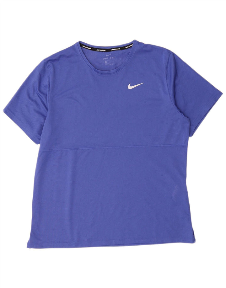 T-shirt Nike Dri Fit da uomo, grande, in poliestere blu