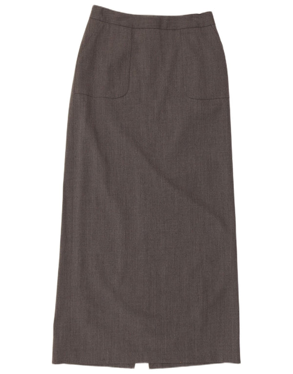 Gonna lunga da donna a vita alta LAZZARI IT 46 Large W30 Lana grigia