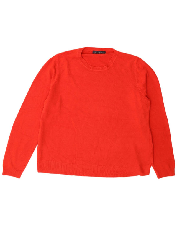 Maglione maglione girocollo da donna Marks & Spencer UK 18 XL acrilico rosso