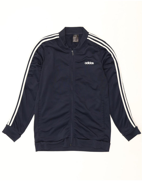 Giacca da ginnastica da uomo Adidas grande in poliestere blu navy