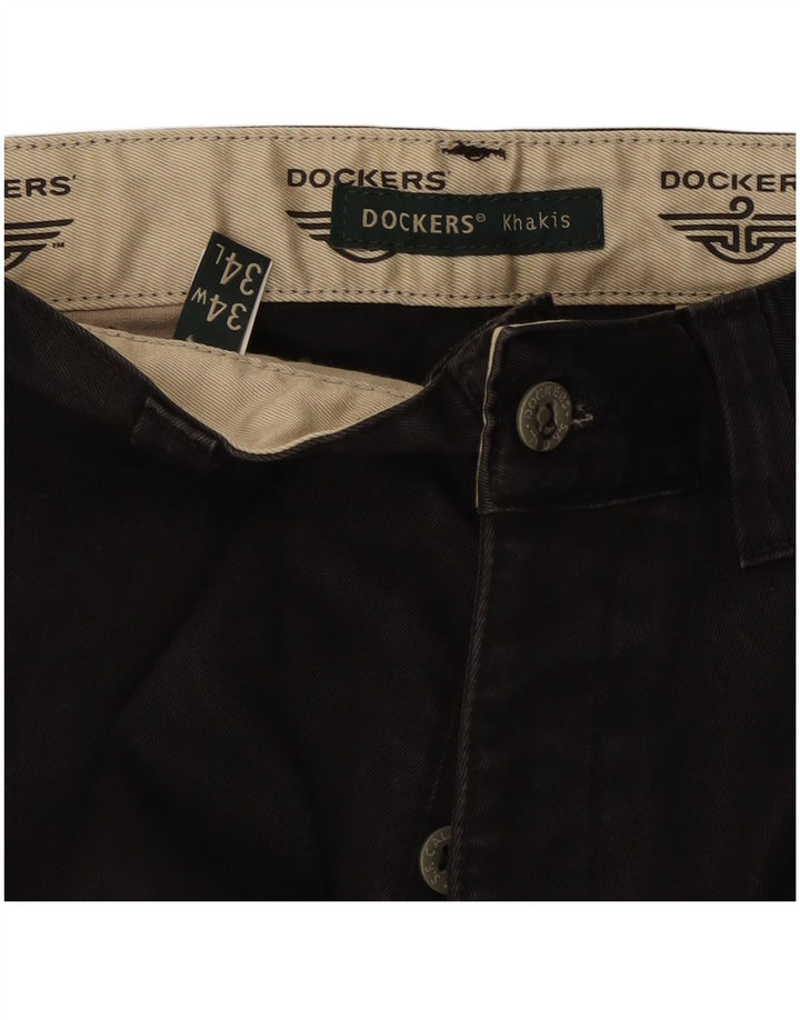 Pantaloni chino dritti kaki da uomo Dockers W34 L31 neri