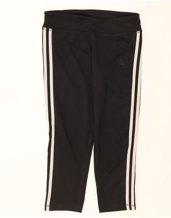 Leggings ADIDAS Climalite Capri da donna UK 8/10 piccolo poliestere nero