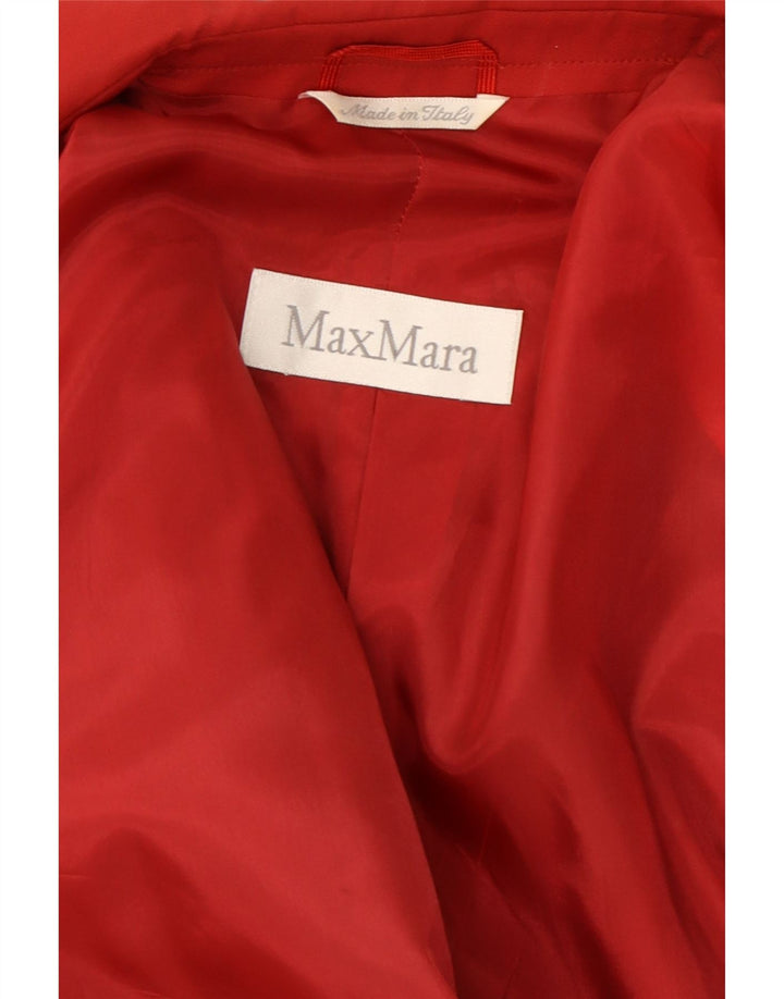 MAX MARA Womens 1 Button 2 Piece Skirt Set UK 18 XL W32 Red Wool Vintage Max Mara and Second-Hand Max Mara from Messina Hembry 
