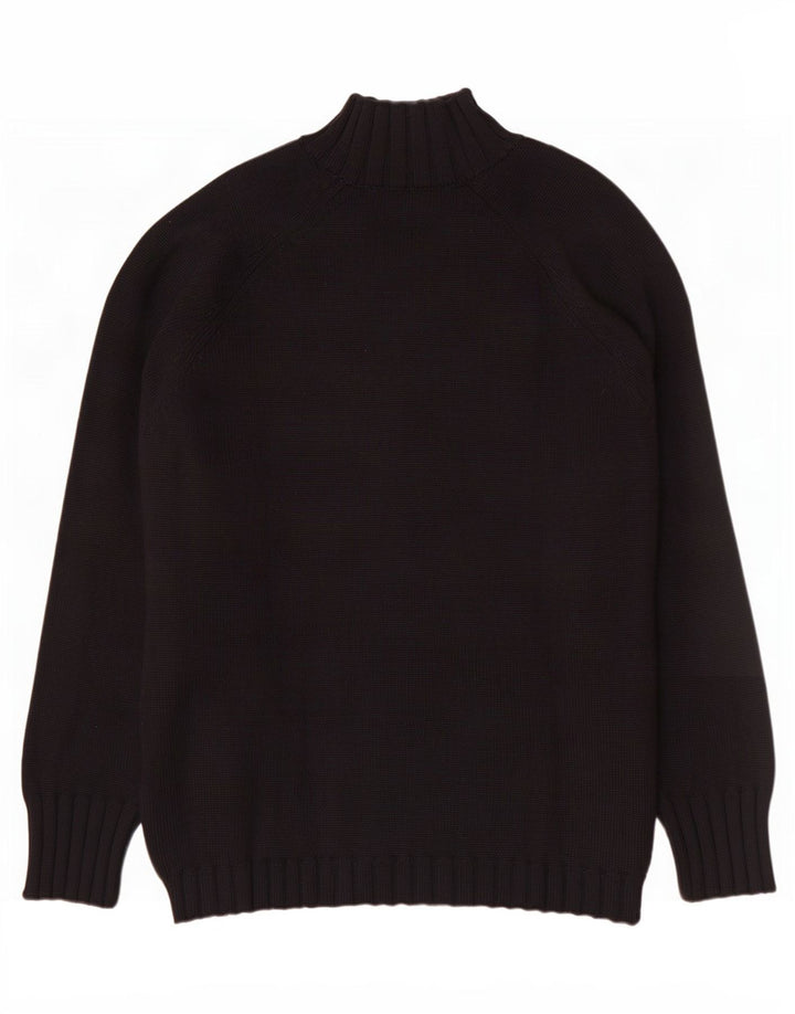 Trussardi Jeans Maglione Uomo Dolcevita Maglione Large Nero in Lana