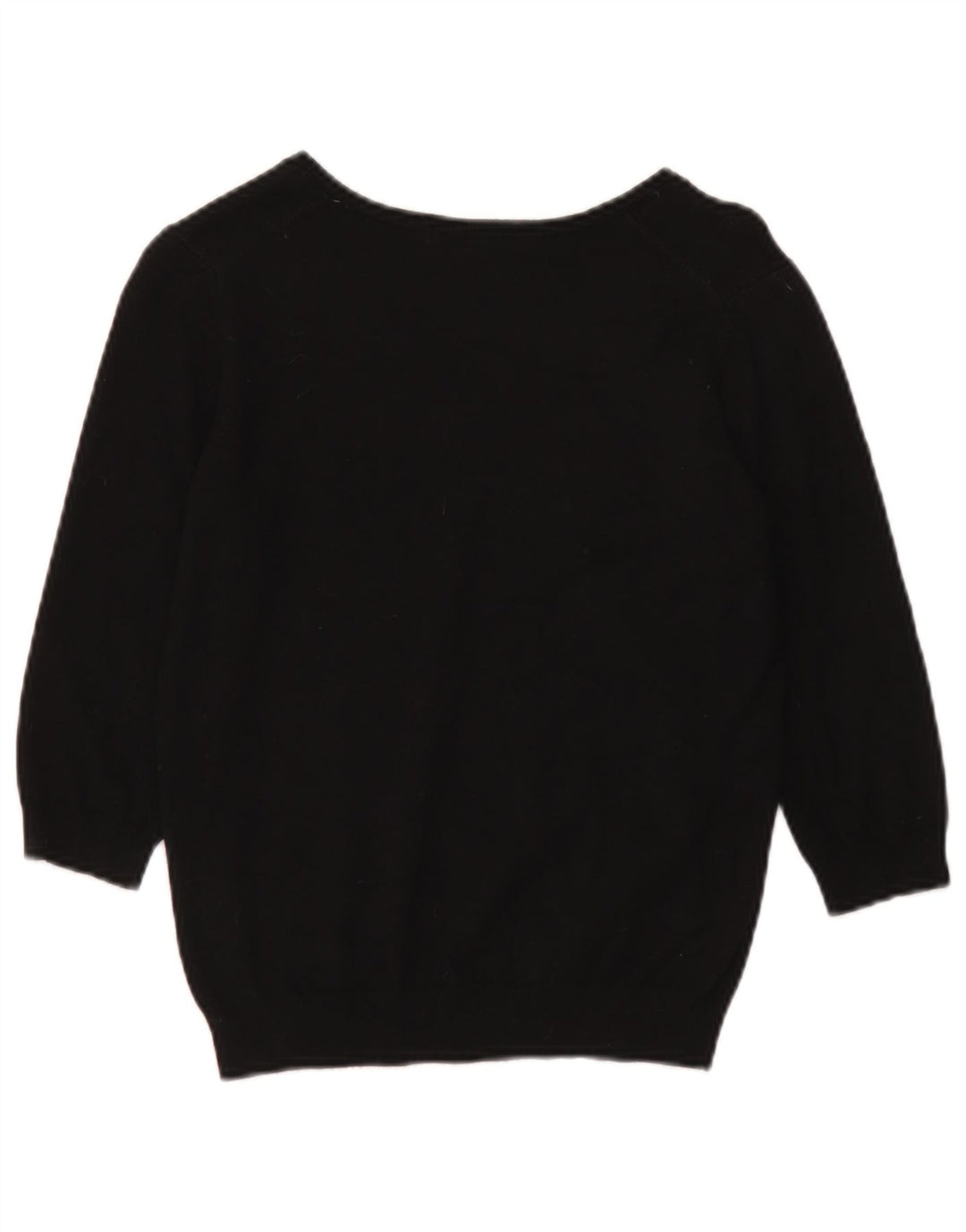 Maglione corto con scollo a V da donna Marks & Spencer UK 14 medio nero