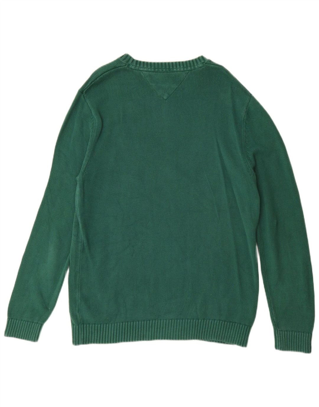 TOMMY HILFIGER Maglione girocollo da uomo in cotone verde medio