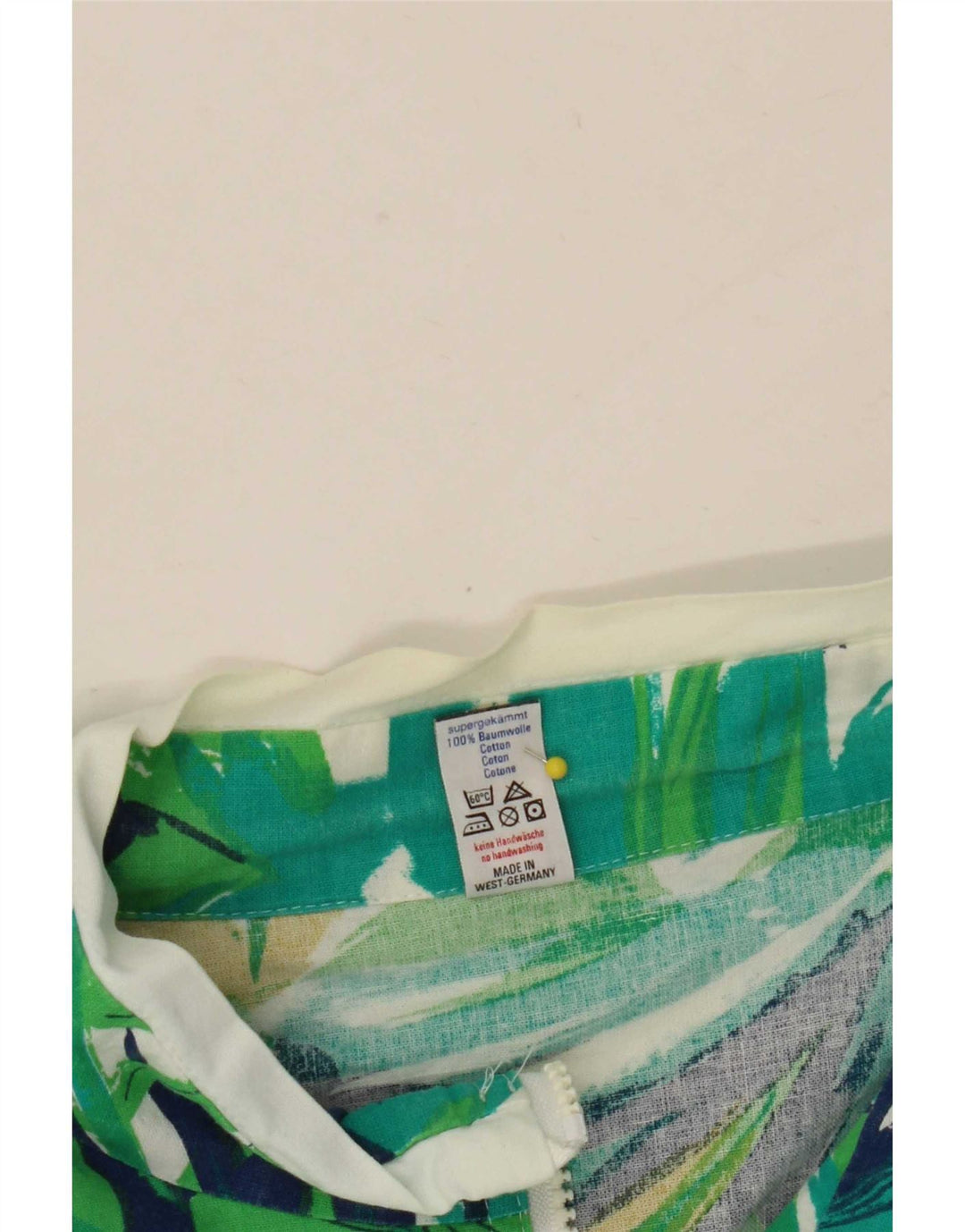 Giacca da ginnastica oversize da donna Trigema UK 16 grande verde floreale