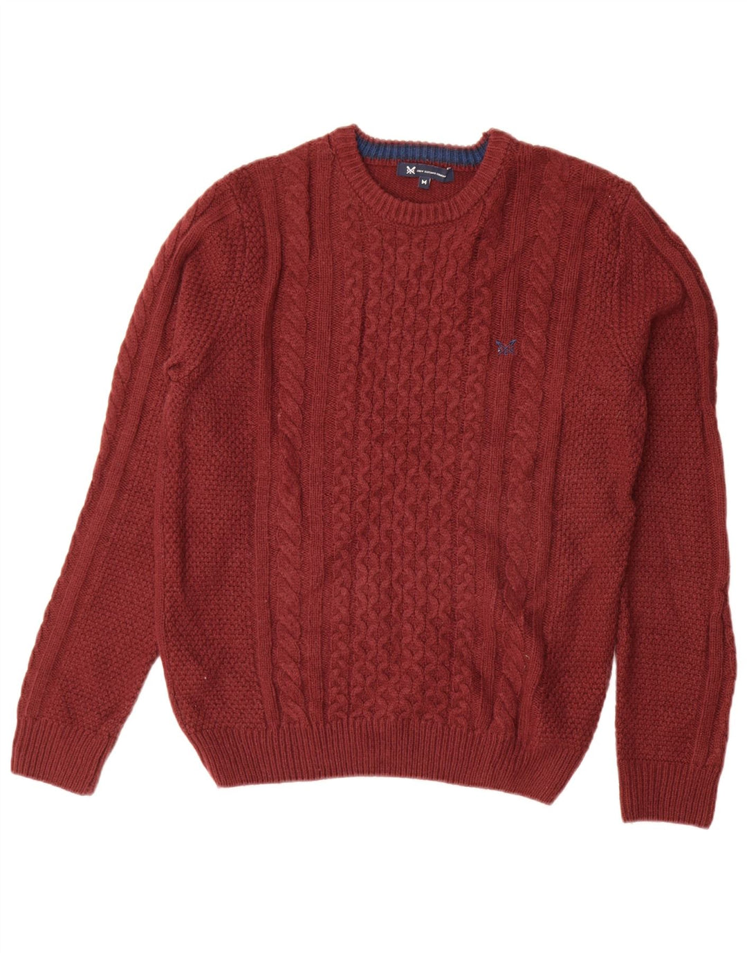 Crew Clothing Maglione da uomo con collo in acrilico marrone medio medio