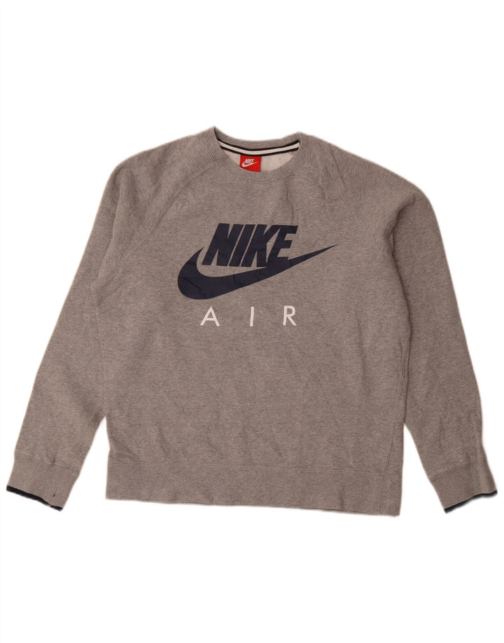 Felpa grafica da uomo Nike Felpa in cotone chiazzato grigio medio