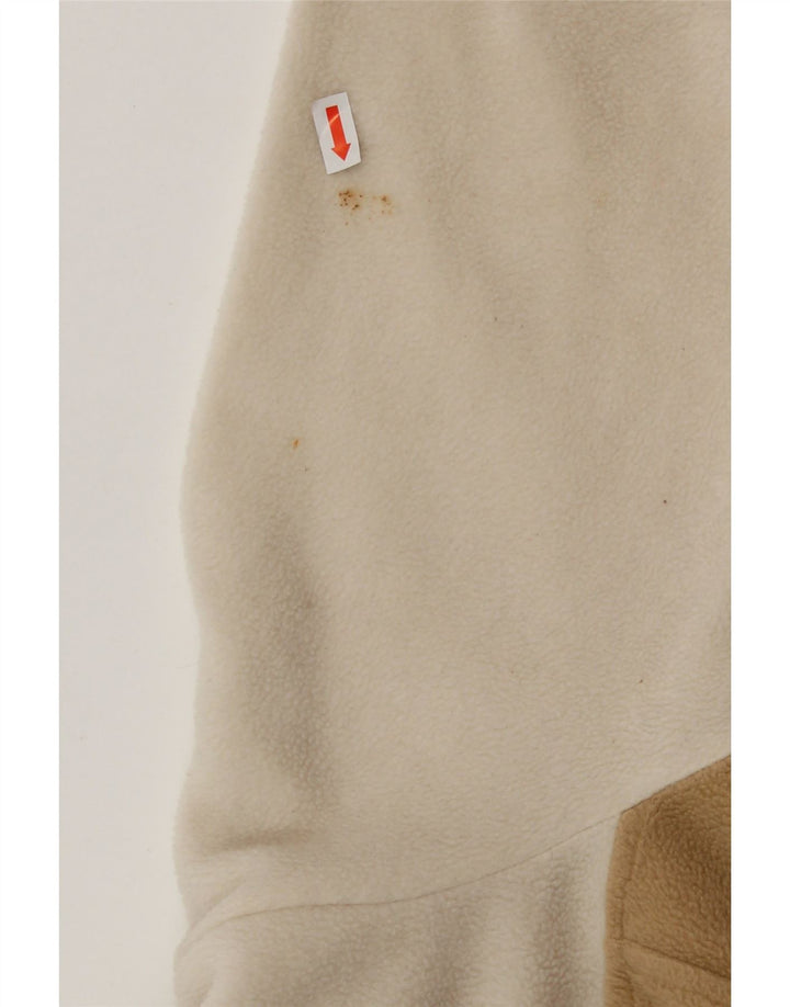 Maglione corto in pile da donna COLUMBIA UK 14 blocco colore bianco medio