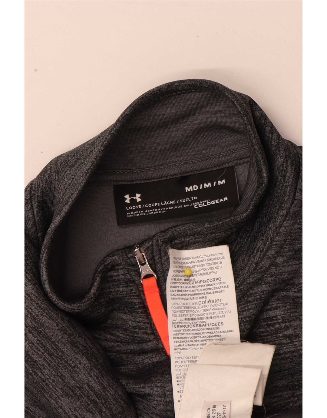 Maglia da ginnastica Under Armour da uomo Cold Gear Pullover grigio medio chiazzato