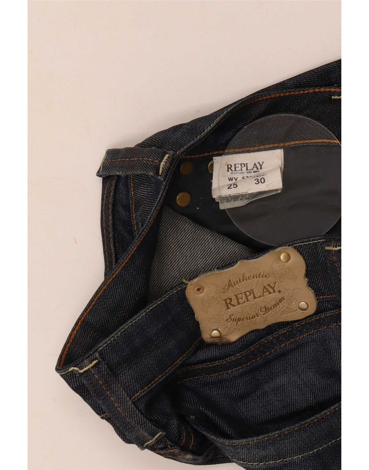Jeans slim da donna Replay W25 L30 cotone blu navy