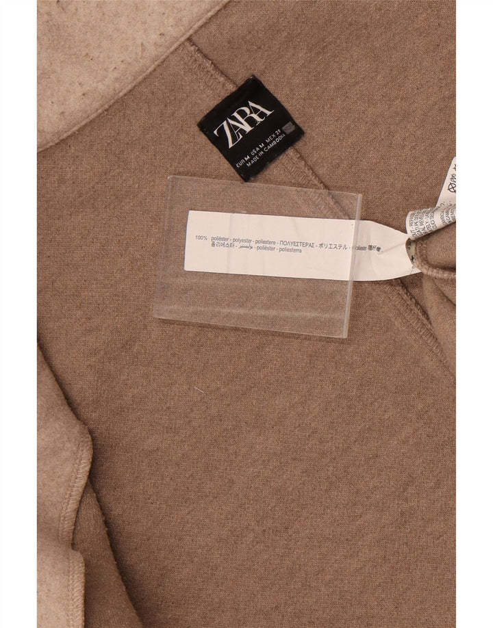 Cappotto aperto da donna Zara UK 14 Poliestere grigio medio