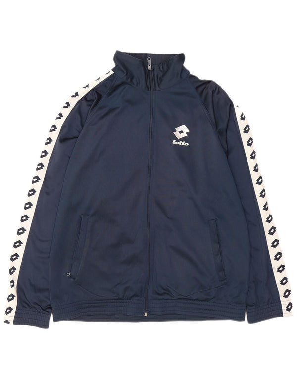 Giacca da ginnastica grafica da uomo Lotto XL Colorblock blu navy