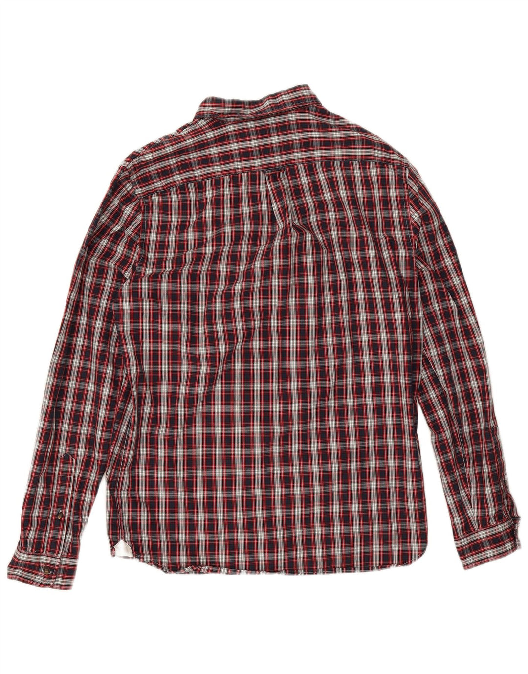 Camicia Lacoste da uomo vestibilità regolare in flanella taglia 40 cotone medio a quadri rosso