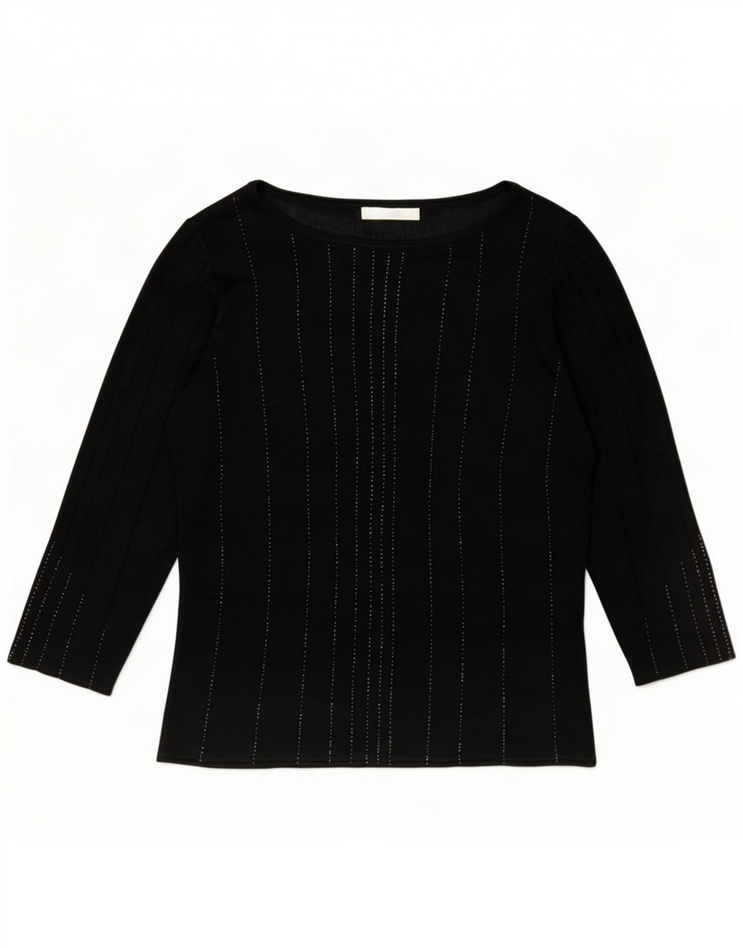 Top in camicetta con maniche a 3/4 da donna Marks & Spencer UK 14 medio a righe nere