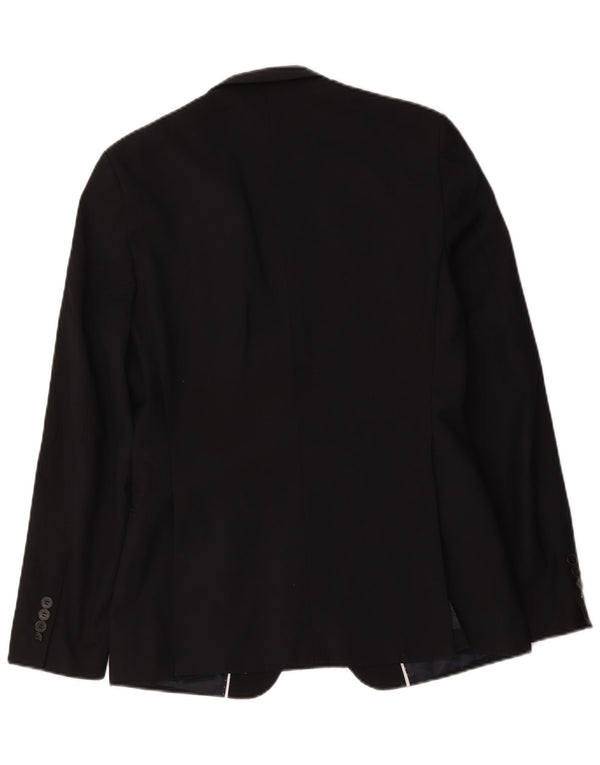 Giacca blazer da uomo a 2 bottoni French Connection UK 38 poliestere nero medio