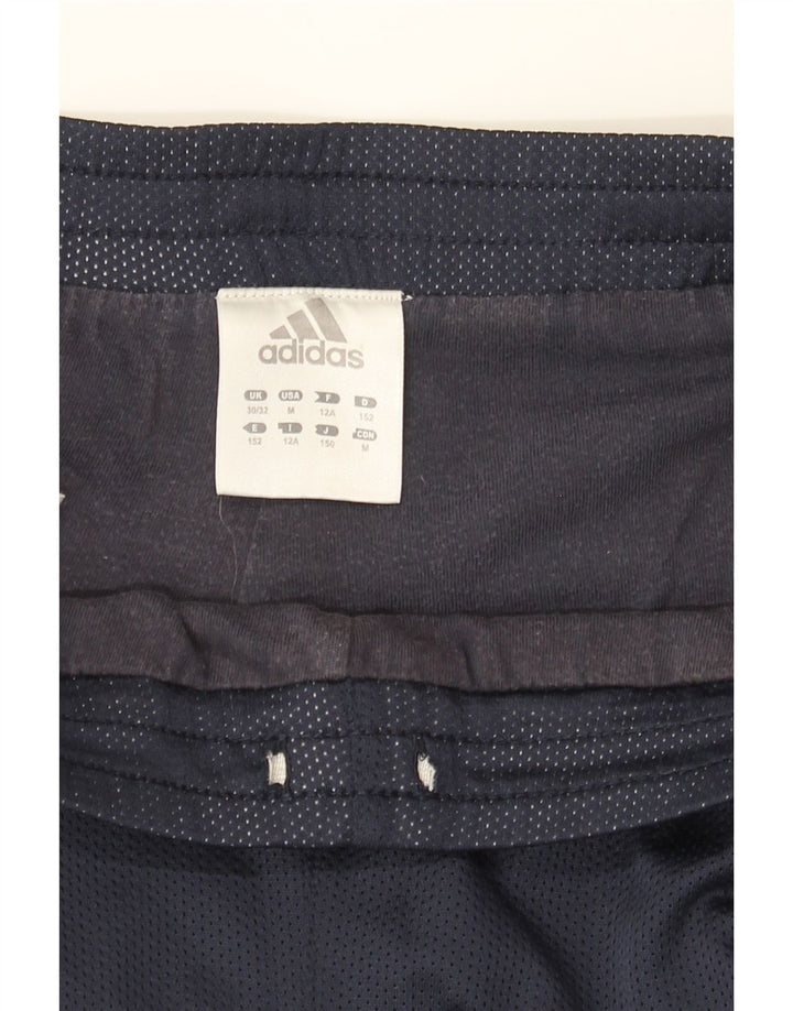 ADIDAS Boys Graphic Sport Shorts 11-12 Years  Navy Blue Polyester Vintage Adidas and Second-Hand Adidas from Messina Hembry 