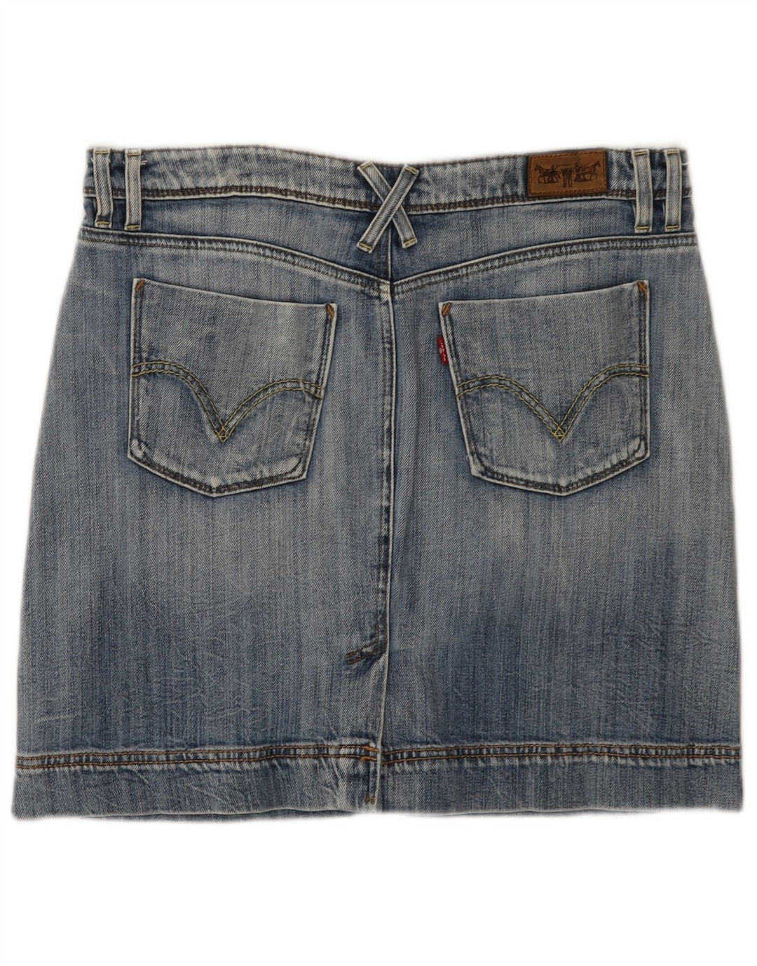 LEVI'S Minigonna in denim da donna grande W34 in cotone blu