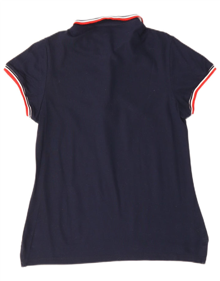 Polo da donna Conte of Florence UK 12 cotone blu navy medio