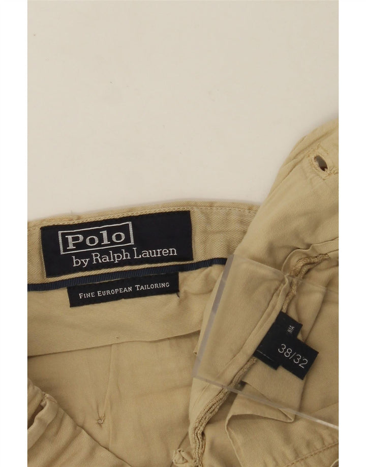 POLO RALPH LAUREN Pantaloni chino dritti da uomo W38 L32 Cotone Beige
