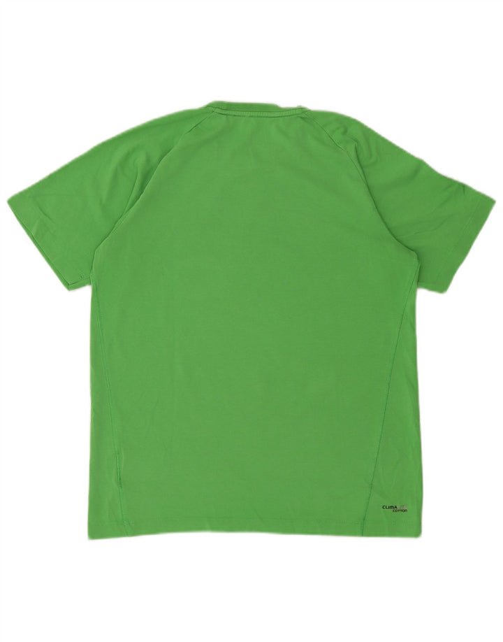 T-shirt grafica ADIDAS da bambino Climalite 15-16 anni in cotone verde