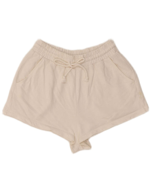 Zara Womens Regular Hot Pants UK 8 Small White Cotton