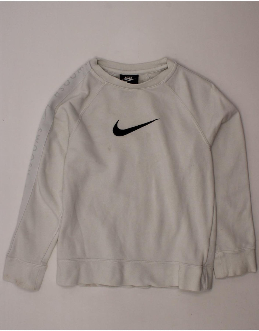 Felpa NIKE da ragazzo Swoosh Standard Fit 8-9 anni piccola bianca