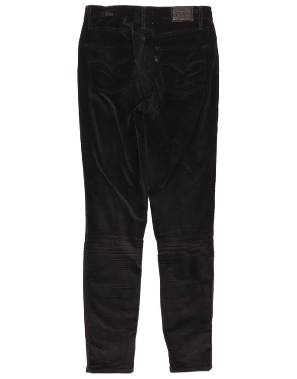 Pantaloni casual skinny a vita alta da donna Levi's W28 L30 cotone nero