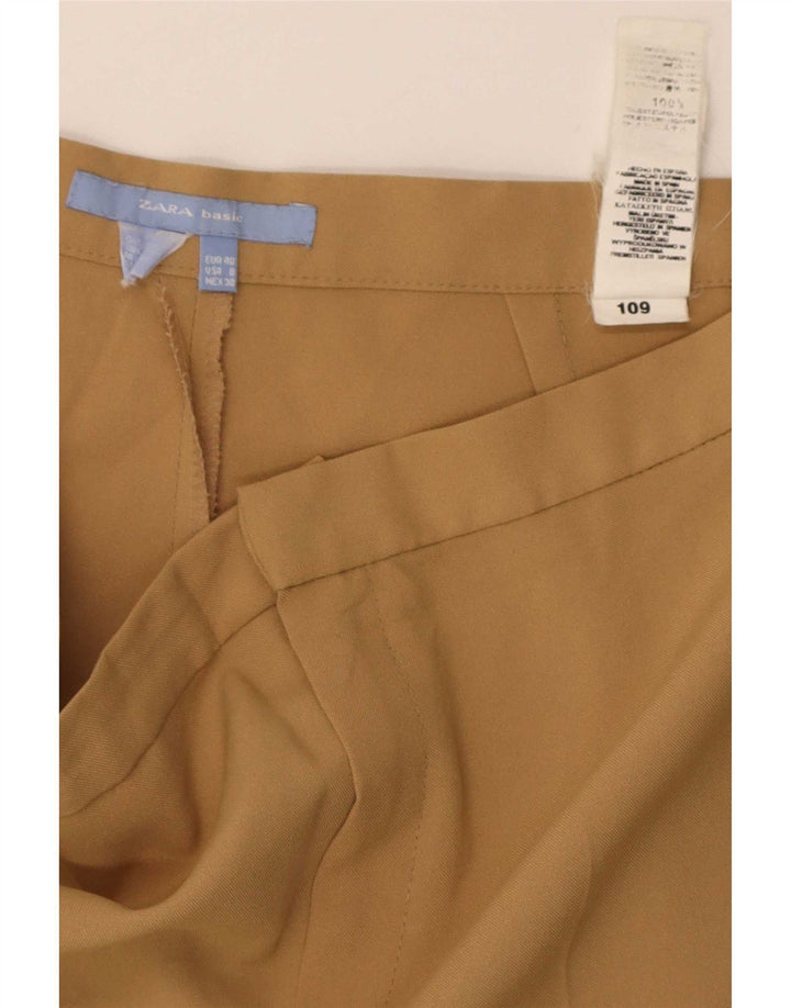 Pantaloni da abito dritti da donna Zara EU 40 Medium W30 L35 Poliestere beige