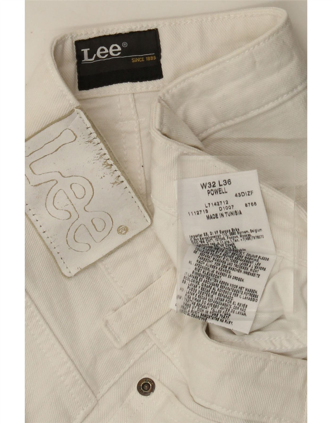 Jeans LEE Powell Slim da donna W32 L27 cotone bianco