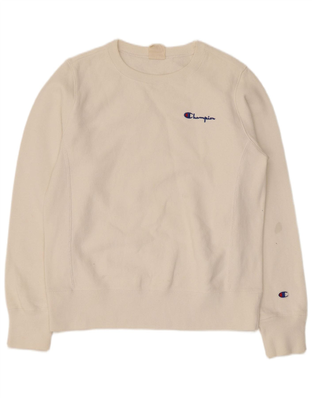 Felpa da donna Champion Jumper UK 16 Large White Cotton