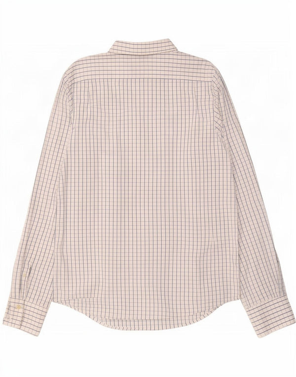 Camicia Muscle da uomo Abercrombie & Fitch 2XL in cotone a quadri bianchi
