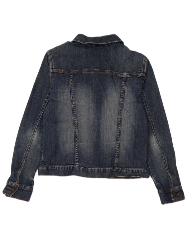 Giacca in denim da donna Eddie Bauer UK 14 cotone blu medio