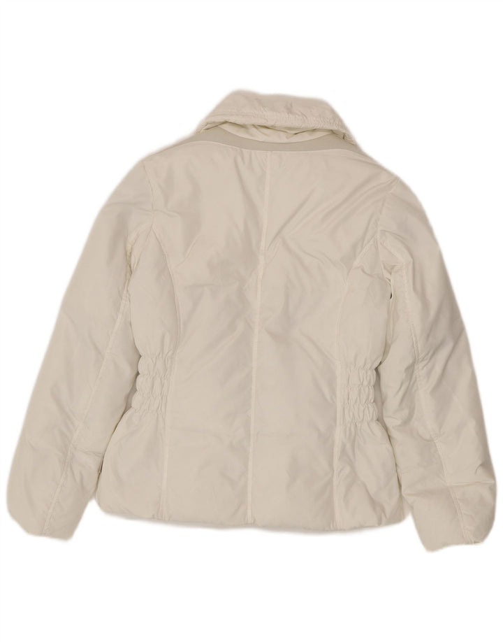 Giacca imbottita oversize da donna Geox Respira UK 6 XS poliestere bianco