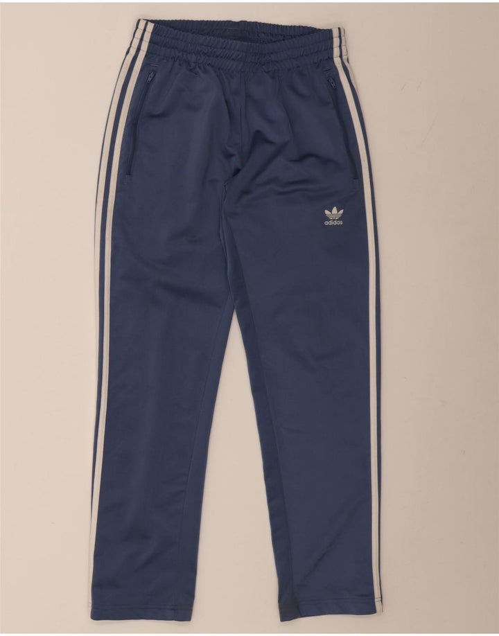 Pantaloni da tuta da uomo Adidas in poliestere blu medio
