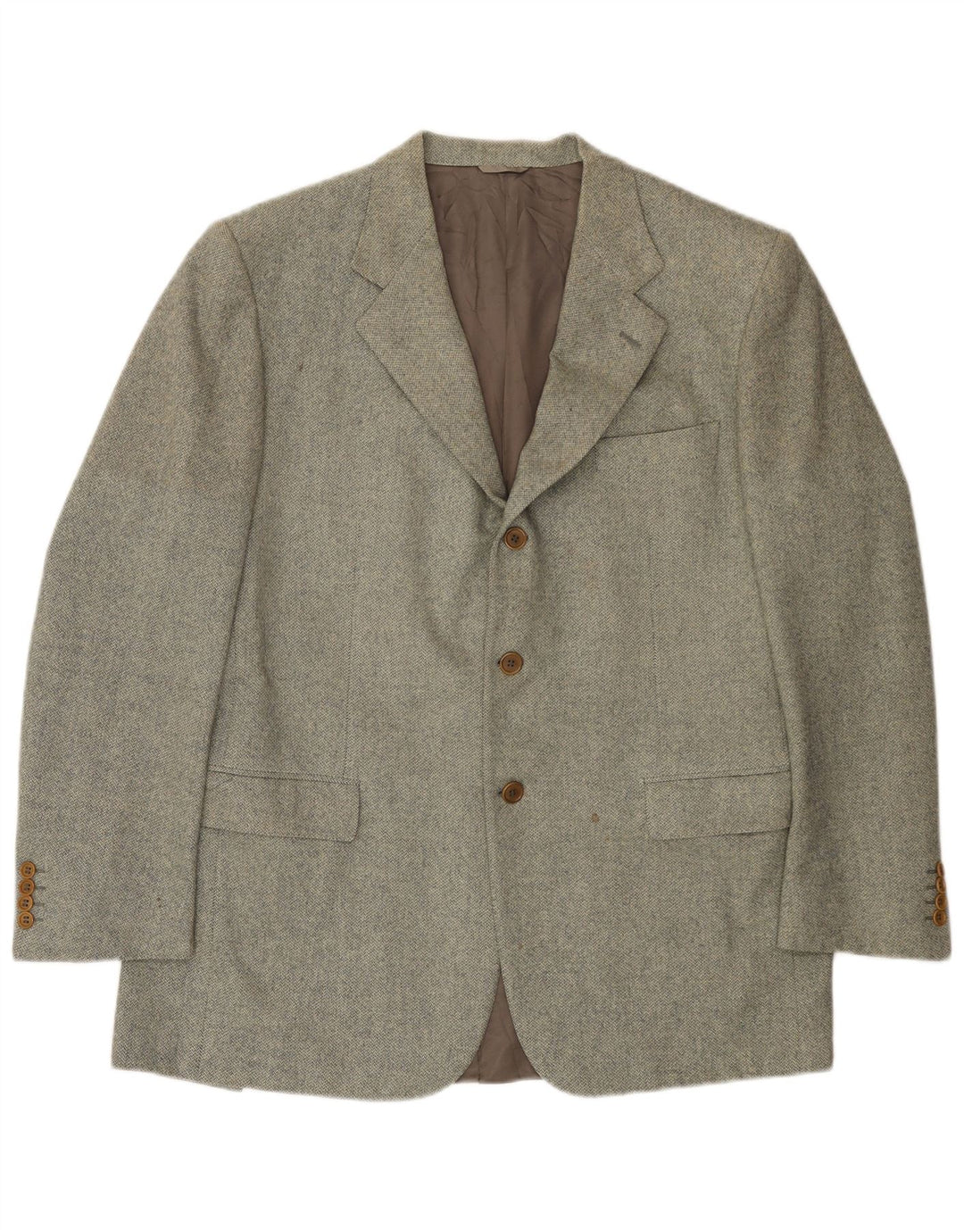 Giacca Blazer 3 Bottoni Uomo Etro IT 54 2XL Lana Spinata Verde
