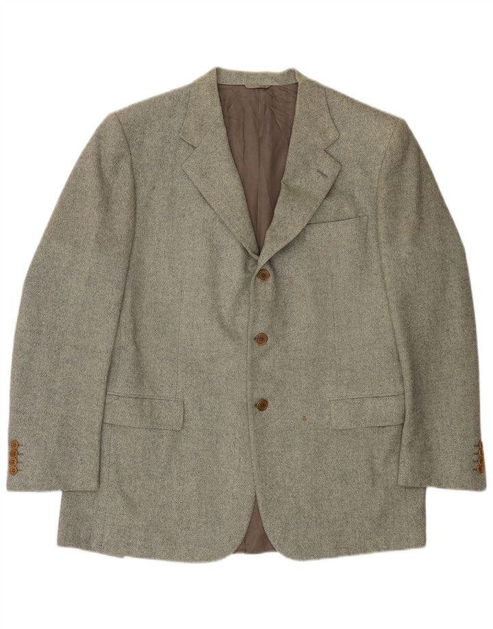Giacca Blazer 3 Bottoni Uomo Etro IT 54 2XL Lana Spinata Verde
