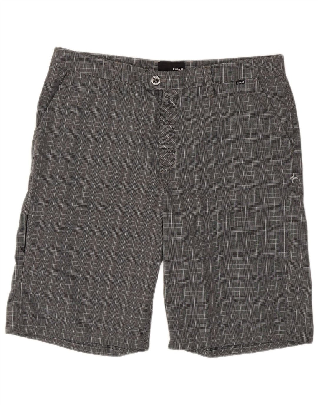 Pantaloncini chino da uomo Hurley W36 Large grigio pied de poule in poliestere
