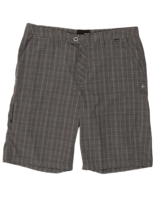 Pantaloncini chino da uomo Hurley W36 Large grigio pied de poule in poliestere