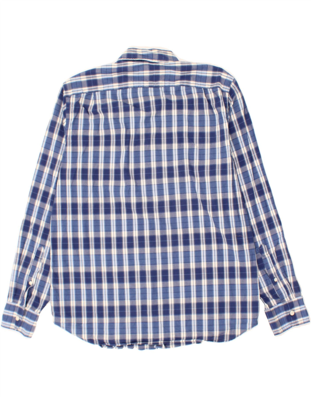 J. CREW Mens Shirt Large Blue Check Cotton Vintage J. Crew and Second-Hand J. Crew from Messina Hembry 