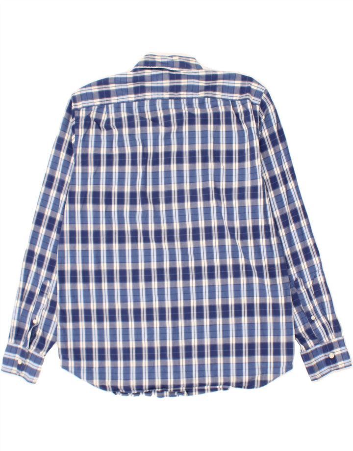 J. CREW Mens Shirt Large Blue Check Cotton Vintage J. Crew and Second-Hand J. Crew from Messina Hembry 