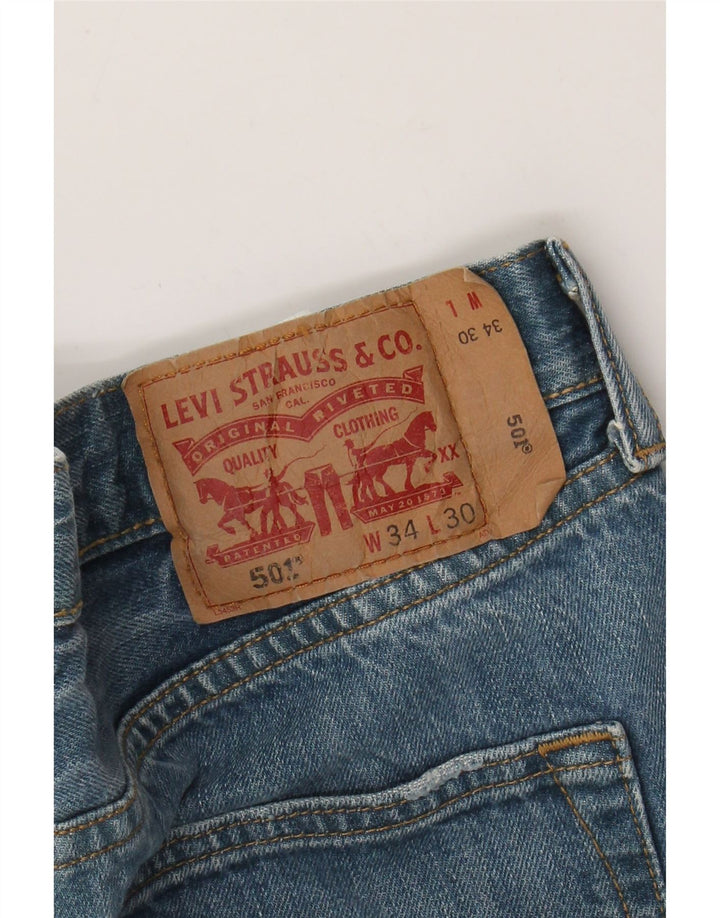 Levi's Uomo 501 Jeans dritti W34 L30 Cotone Blu