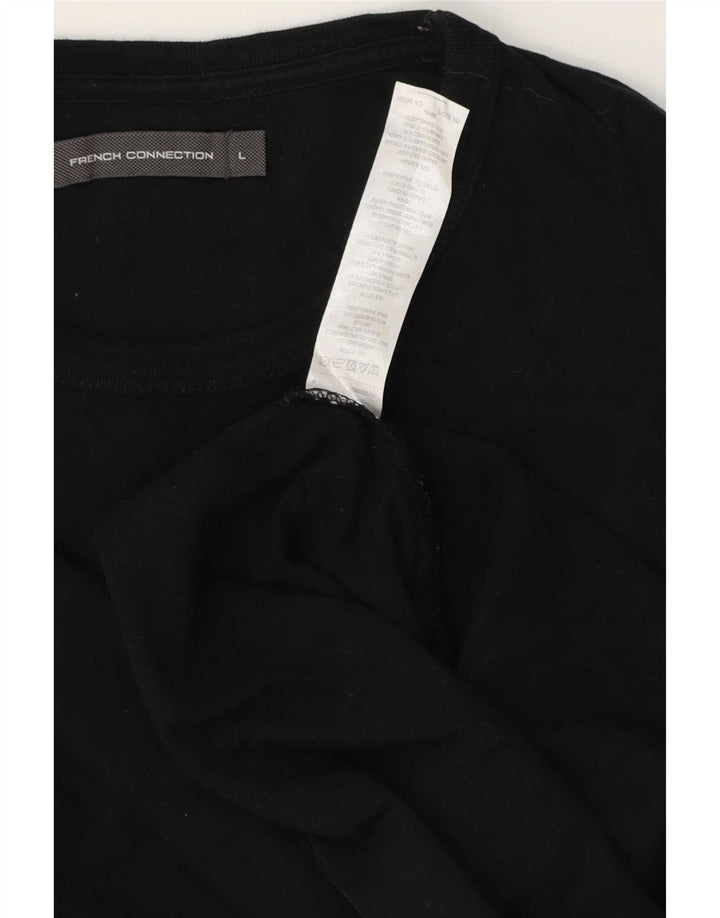 T-shirt da uomo French Connection Top grande in cotone nero