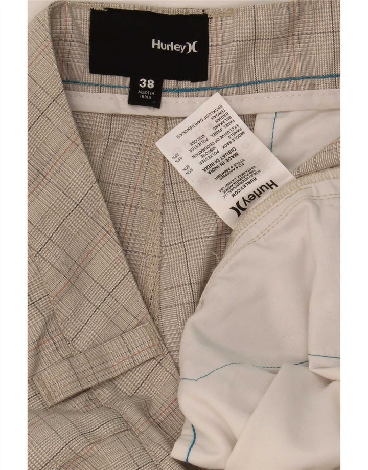 Pantaloncini cargo da uomo Hurley W38 XL Poliestere a quadri grigi