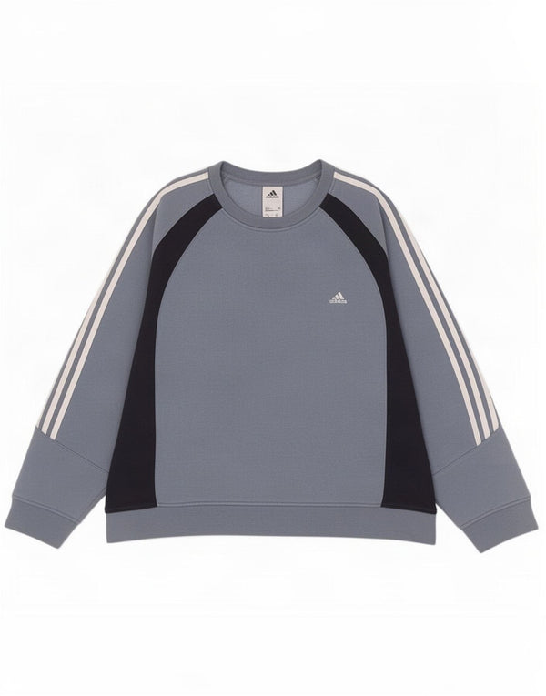 Felpa da uomo Adidas Jumper 2XL Blu Colourblock in cotone