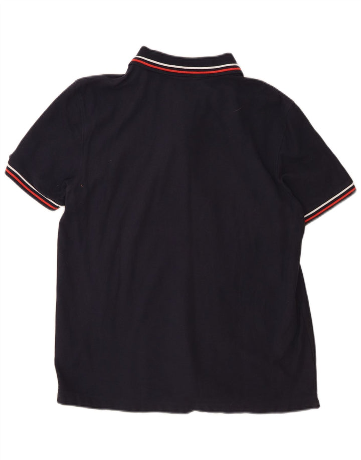 Polo da uomo Lotto in cotone medio blu navy